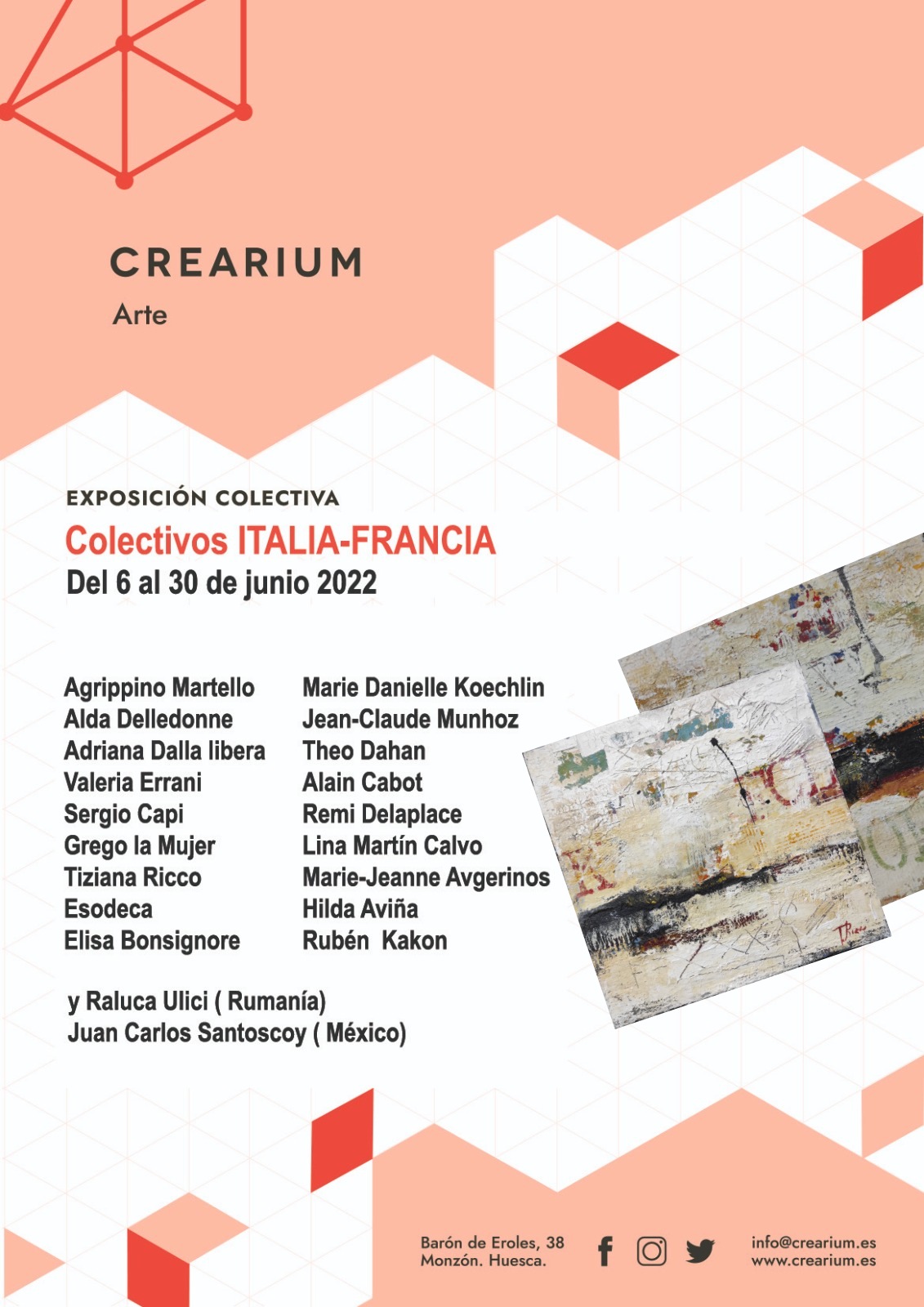 Scopri di più sull'articolo Mostra d’Arte Contemporanea Galleria Crearium en Monzon Huesca di Gorgonio SanJuan dal 6 al 30 Giugno