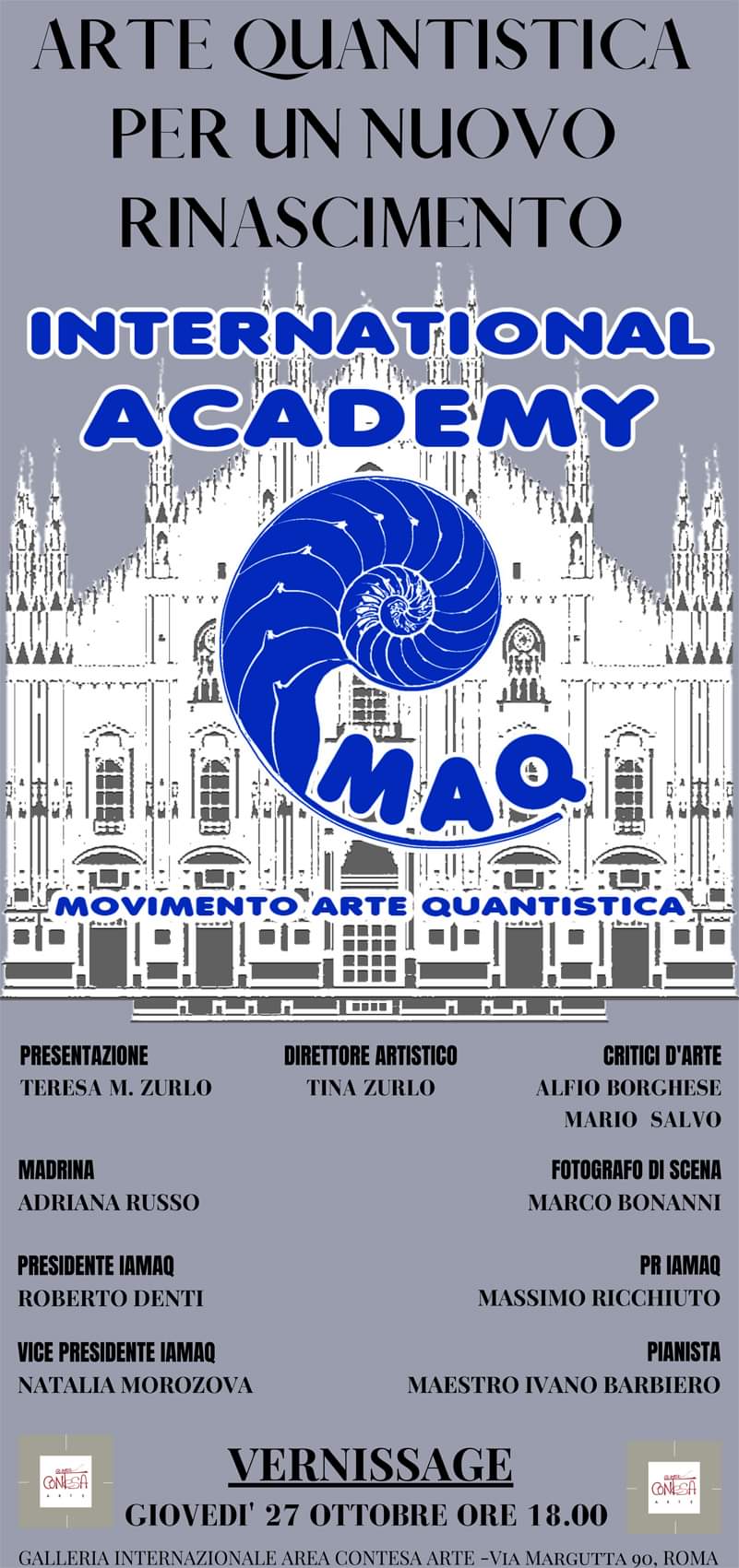 Al momento stai visualizzando Arte Quantistica per un Nuovo Rinascimento International Academy IAMAQ
